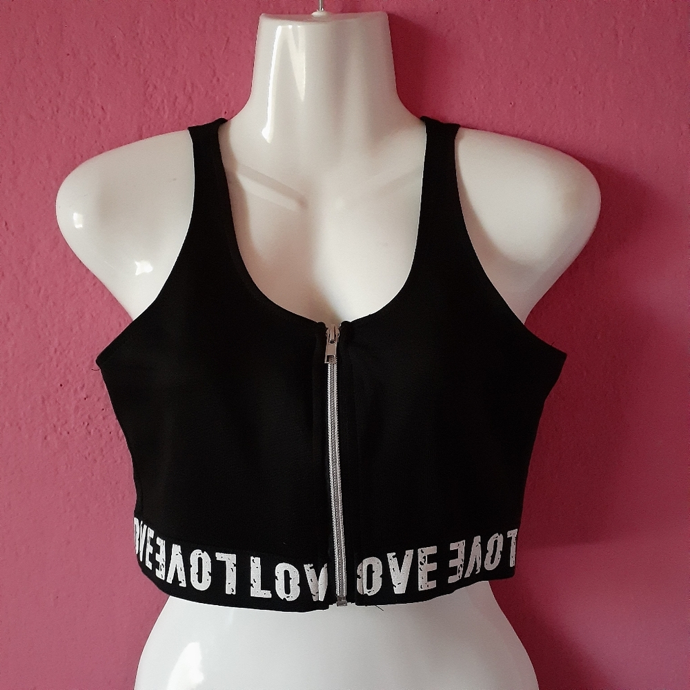Zip Up Crop Top